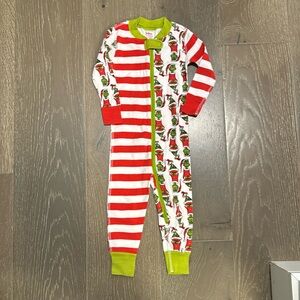 Hannah Anderson Grinch Open Footed Onsie Size 18-24mo